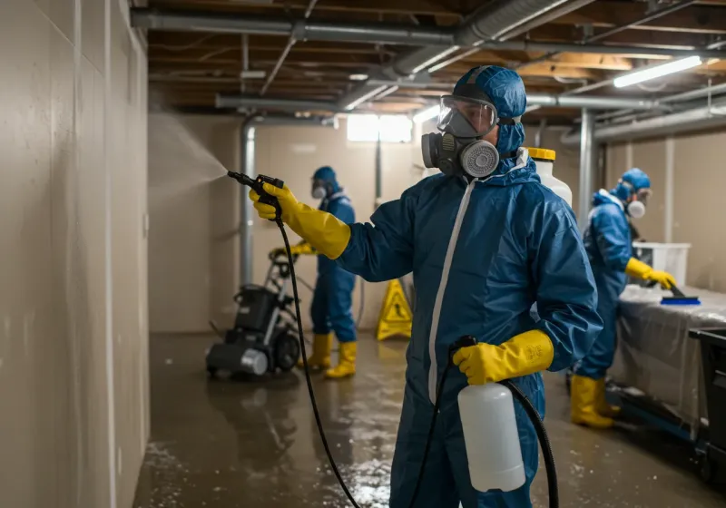 Basement Sanitization and Antimicrobial Treatment process in Amite County, MS