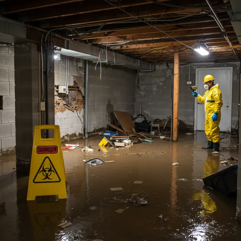 Flooded Basement Electrical Hazard in Amite County, MS Property